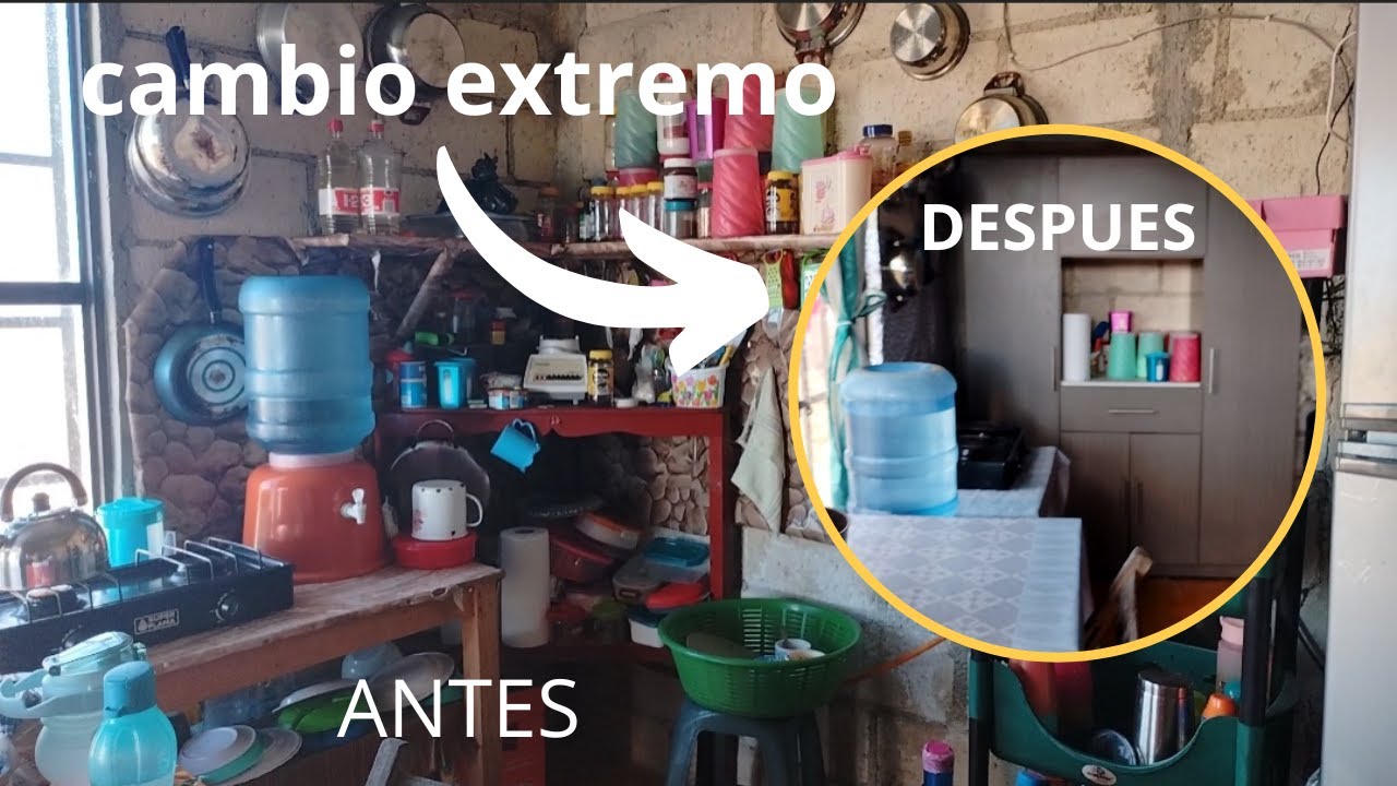 Remodelación a mi cocina + Cambio extremo + Cocina pequeña +Espacio compartido
