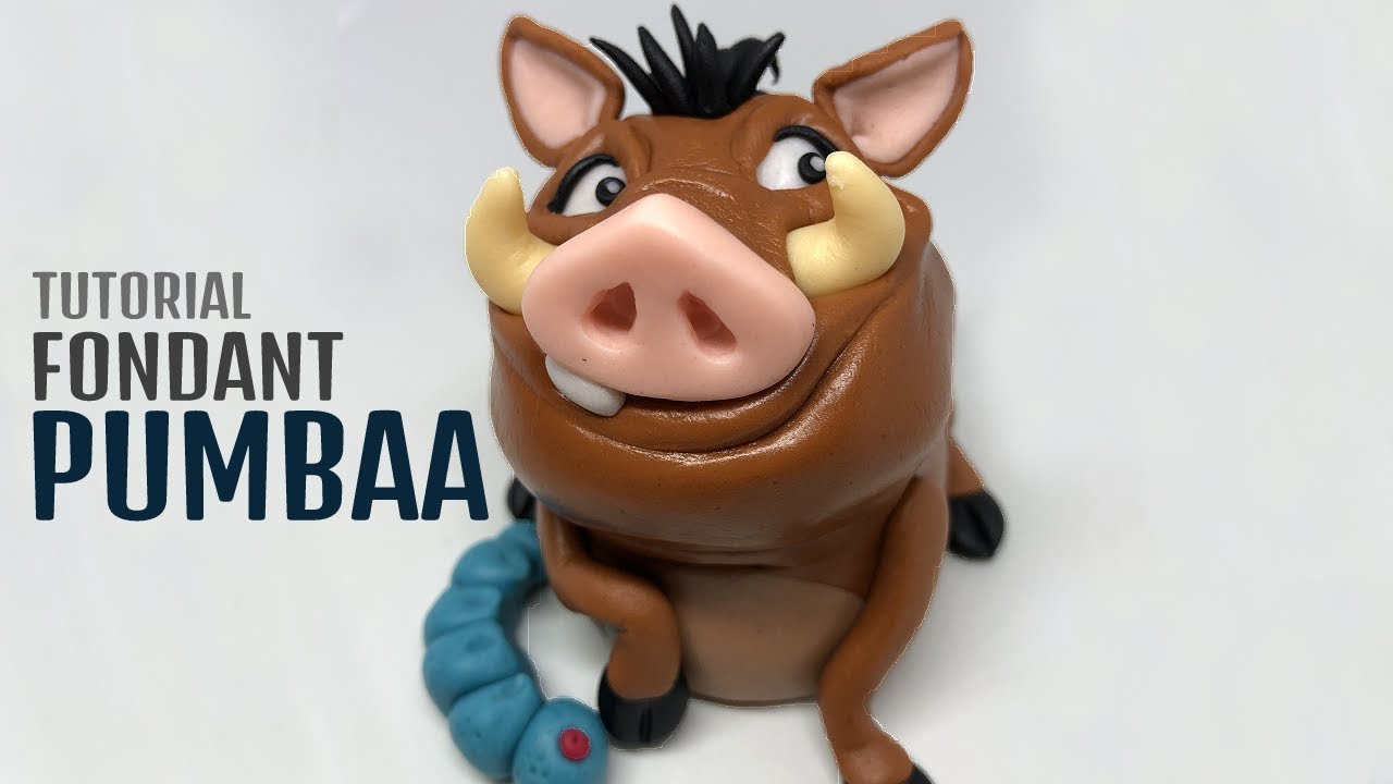 Pumbaa - The Lion King | fondant animals tutorial