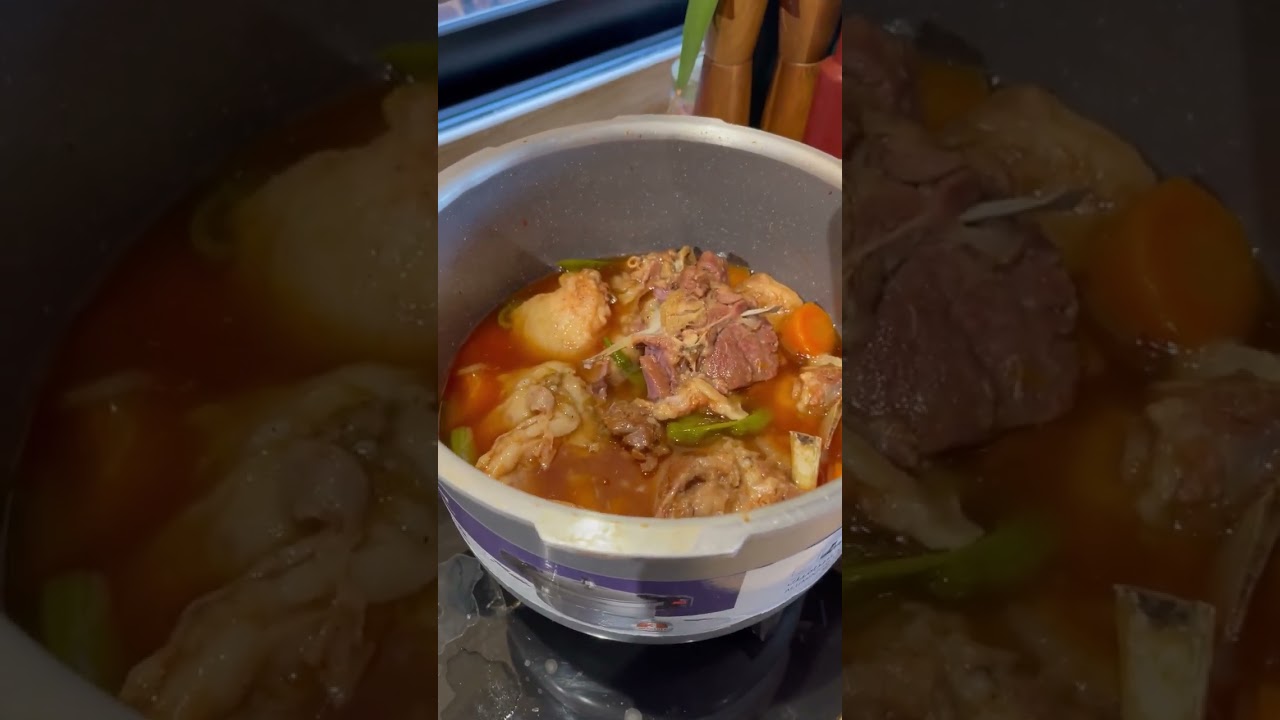 لحم خروف وجزر ورز محمى 
