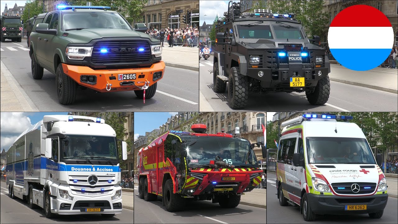 Militair & civiel defilé nationale feestdag 2024 Luxemburg / Nationalfeierdag parades Lëtzebuerg