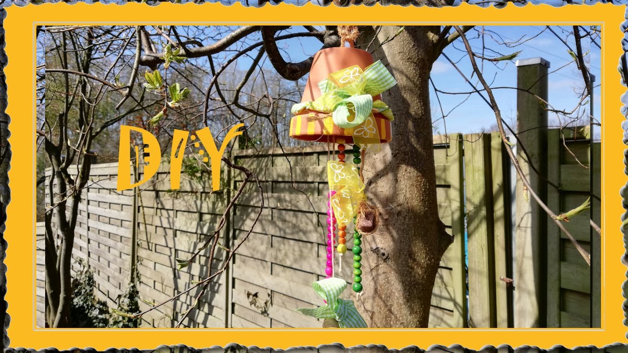 DIY- Windspiel 🌼/Frühling/🌻 Tontopf