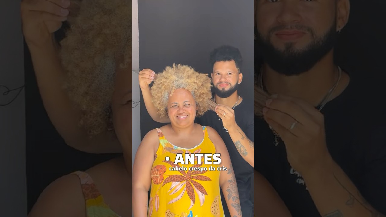 CABELO CRESPO DESCOLORIDO CACHEIA? OLHEM ESSA TRANSFORMA&Ccedil;&Atilde;O 😱