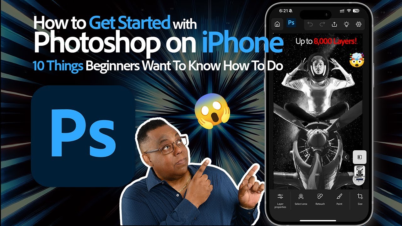 How to Get Started With Photoshop on iPhone 🚀 10 Things Beginners Want to Know How To Do! 📱✨