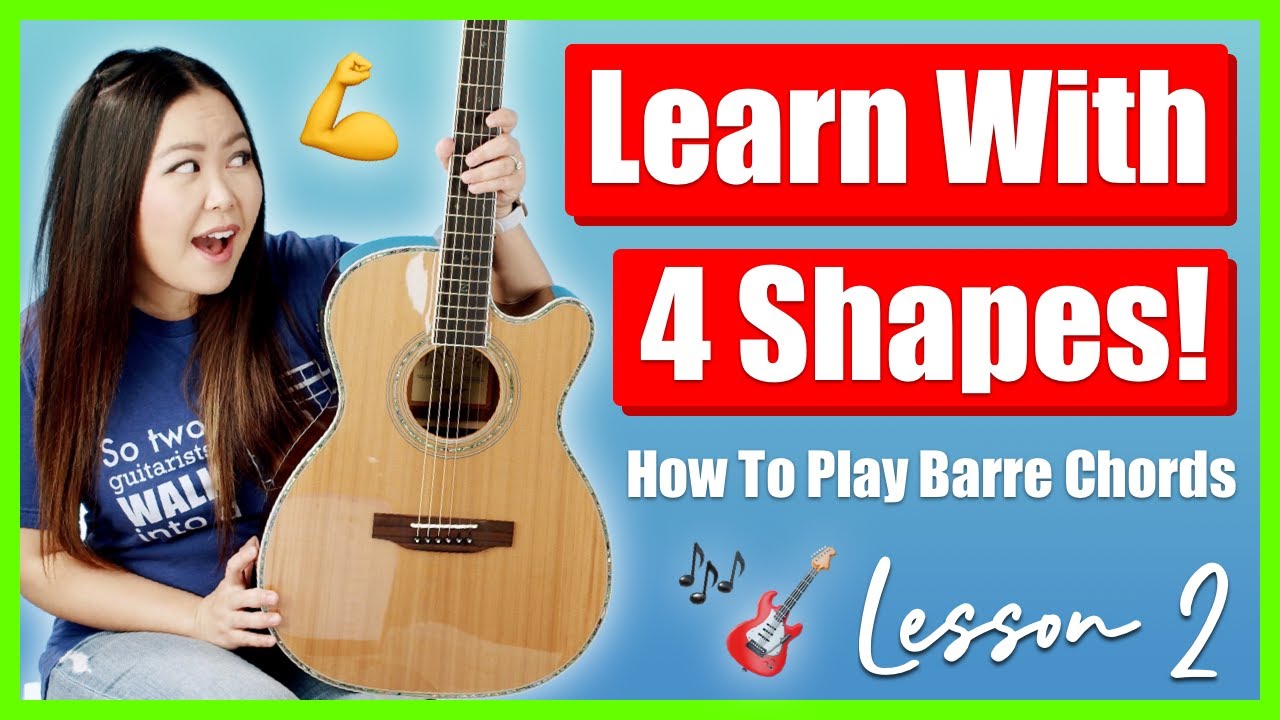 How to Play Barre Chords on Guitar - Unlock Them With THESE 4 Shapes! 🙌 #barrechords #guitarlesson