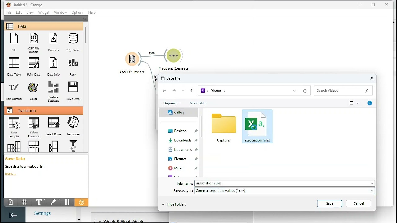 Data Mining Lab 7  Association Analysis in Orange