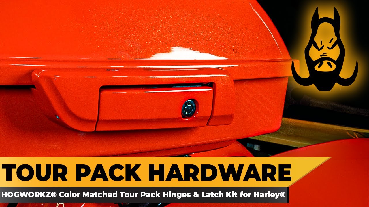 HOGWORKZ&reg; Color Matched Tour Pack Hinges & Latch Kit for Harley-Davidson&reg;
