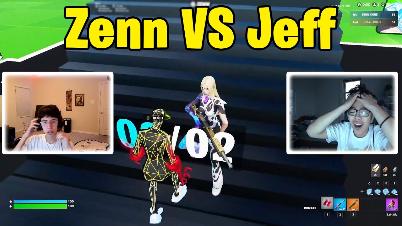 Zenn VS Asian Jeff 1v1 Buildfights!