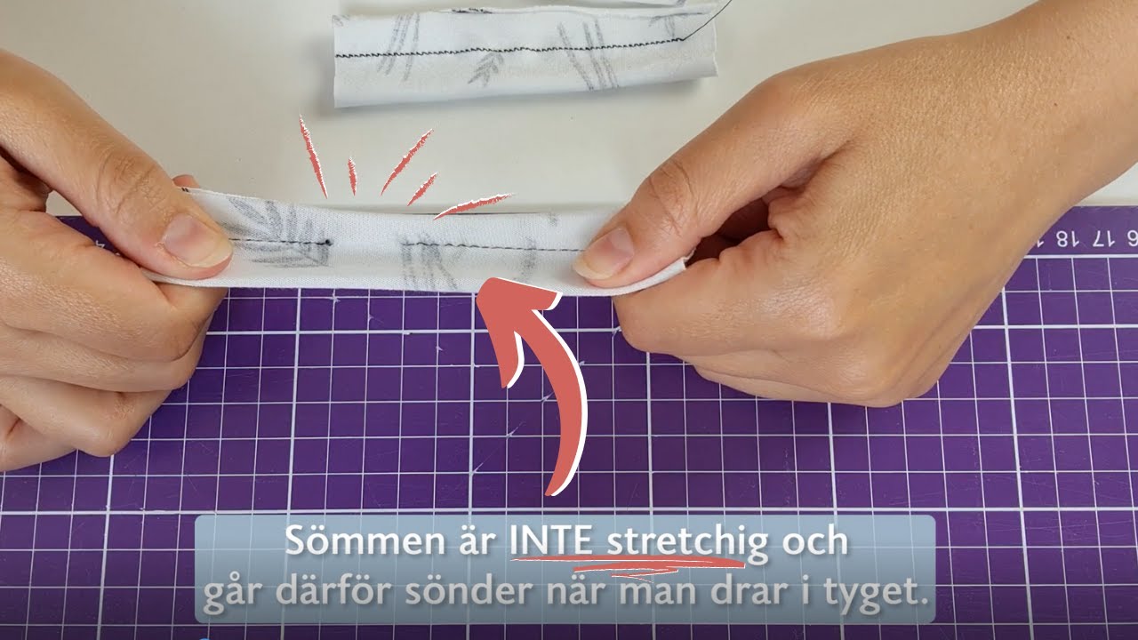 Tips för att sy i trikå-tyger: Använd stretchiga sömmar! (Koneko Fabrics sytips på svenska)
