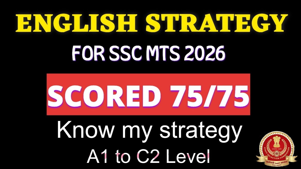 English strategy for SSC MTS 2026 🔥 _ SSC MTS ENGLISH STRATEGY 