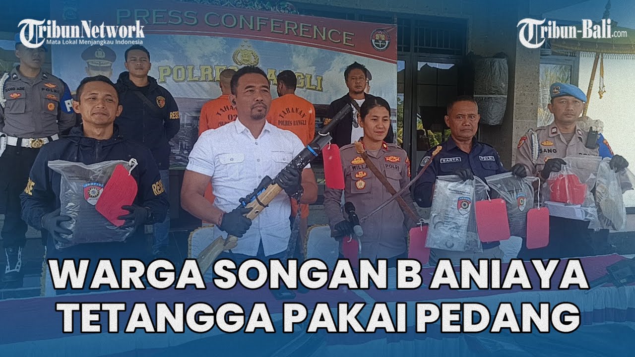 Warga Songan B Kintamani Bali Ditangkap, Aniaya Tetangga Pakai Pedang Dan Senapan Angin