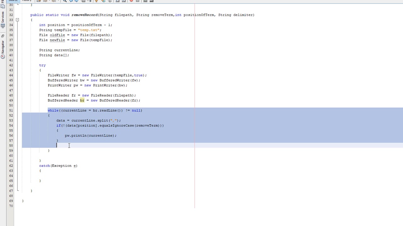 How to Delete a Record from a File with Java
