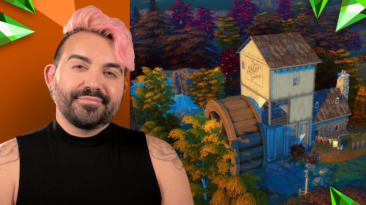 Cozy Old Mill Speed Build - Autumnal Vibes in The Sims 4