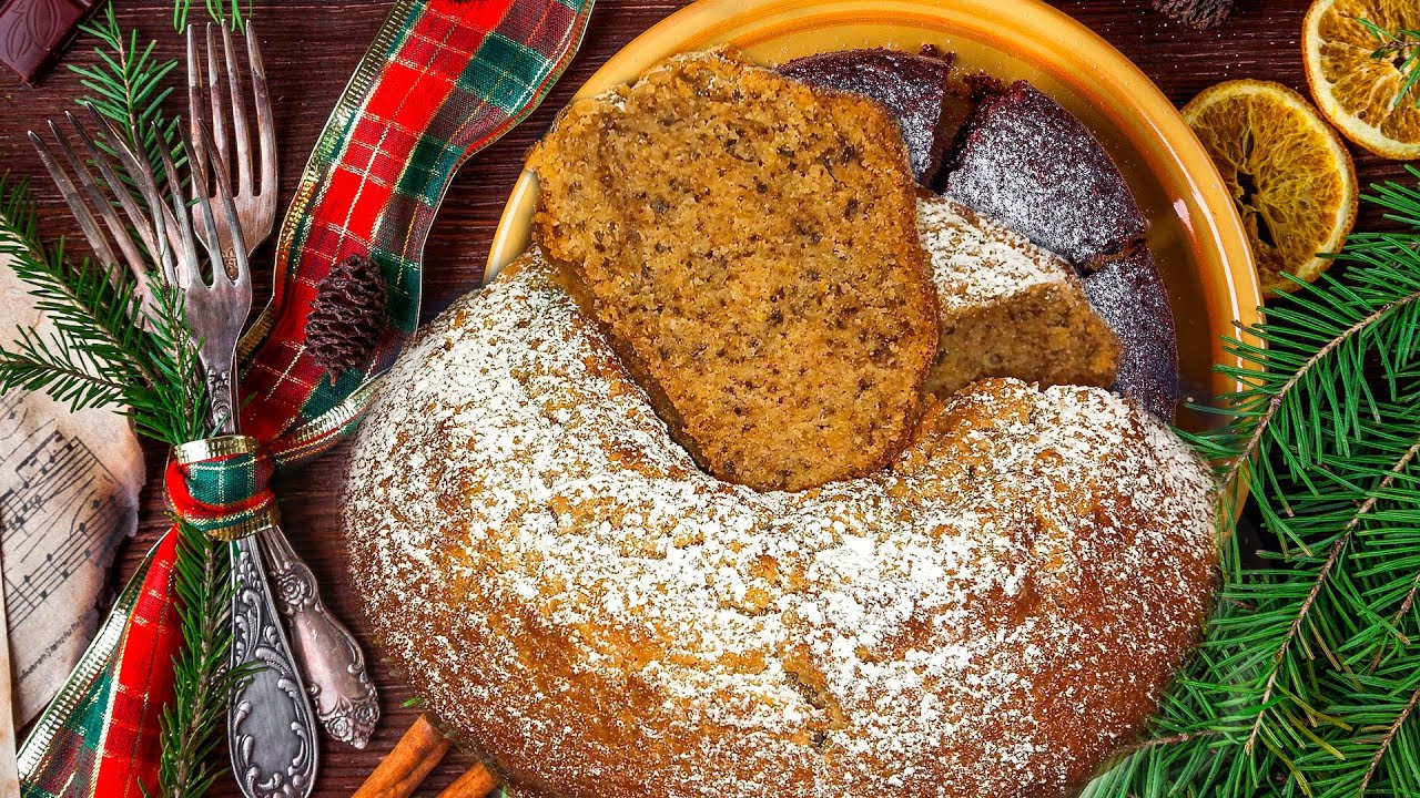 Bizcocho de galletas y nueces