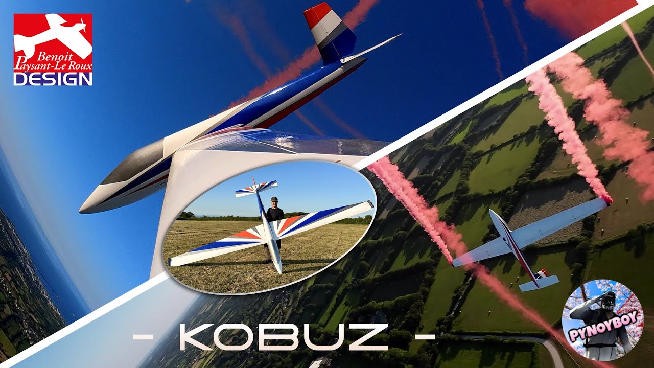 Voltige avec Benoit PLR et son planeur Kobuz de 5 m d'envergure poursuivi par le KwadFPV de Pynoyboy