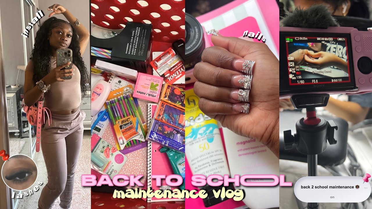 back to school maintenance vlog ; duck nails, install, supply shopping, & more ‧₊˚🖇️✩ ₊˚