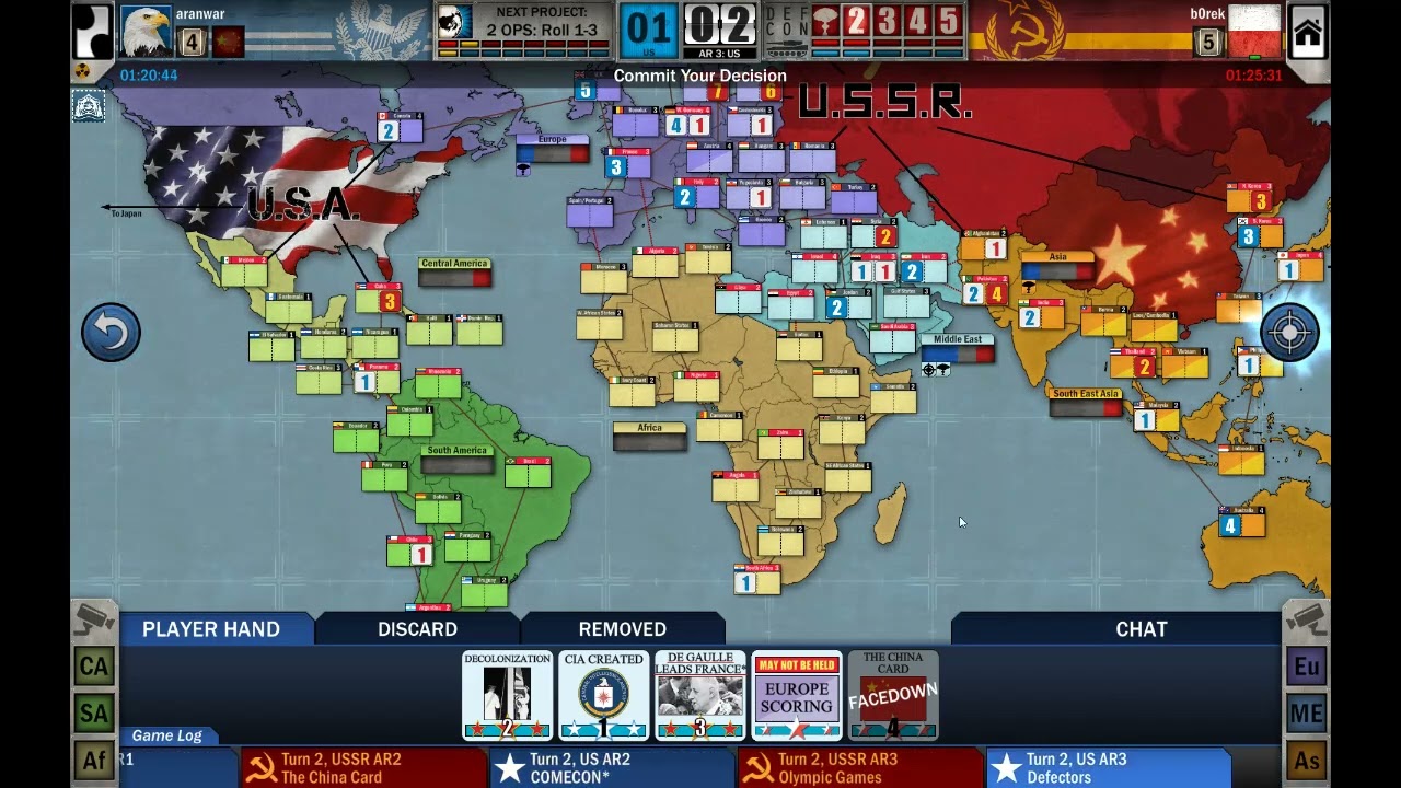 Twilight Struggle ITSL. Aran Warszawski (USA) - Michal Borkowicz (USSR)