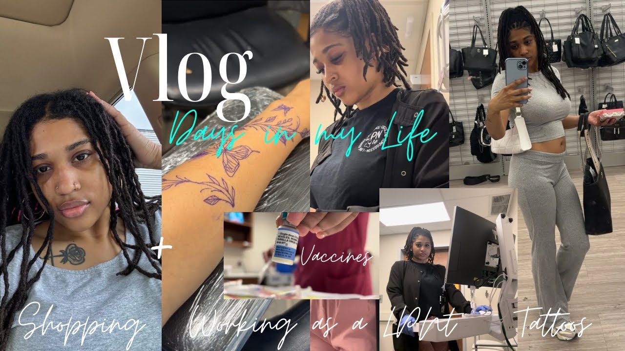 VLOG| DAYS IN MY LIFE WORKING AS A LPN, NEW TATTOOS, SHOPPING and MORE! ✨