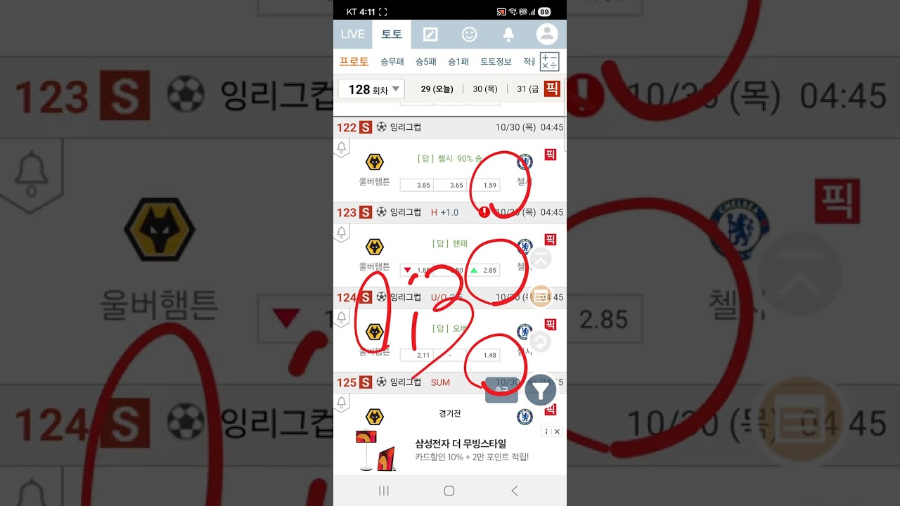 #스포츠토토 #프로토128 #축구배당분석 #무승부를잡아라!!