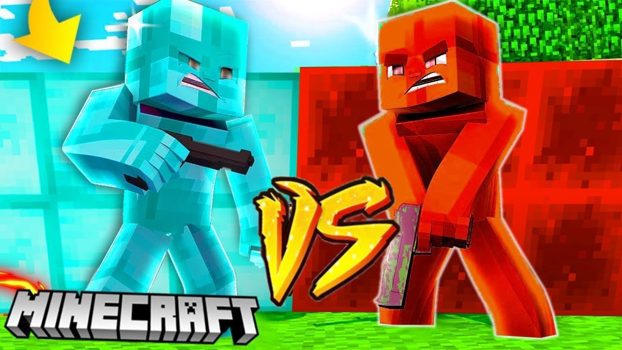 DIAMENT VS REDSTONE - MINECRAFT CHALLENGE | BAZA BLOCK vs BAZA MATRUNER