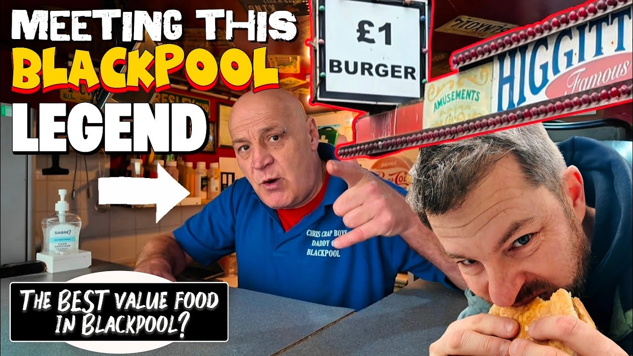 The FAMOUS £1 Burger at Higgitts, Blackpool - Meeting the MAN himself 😁🍔