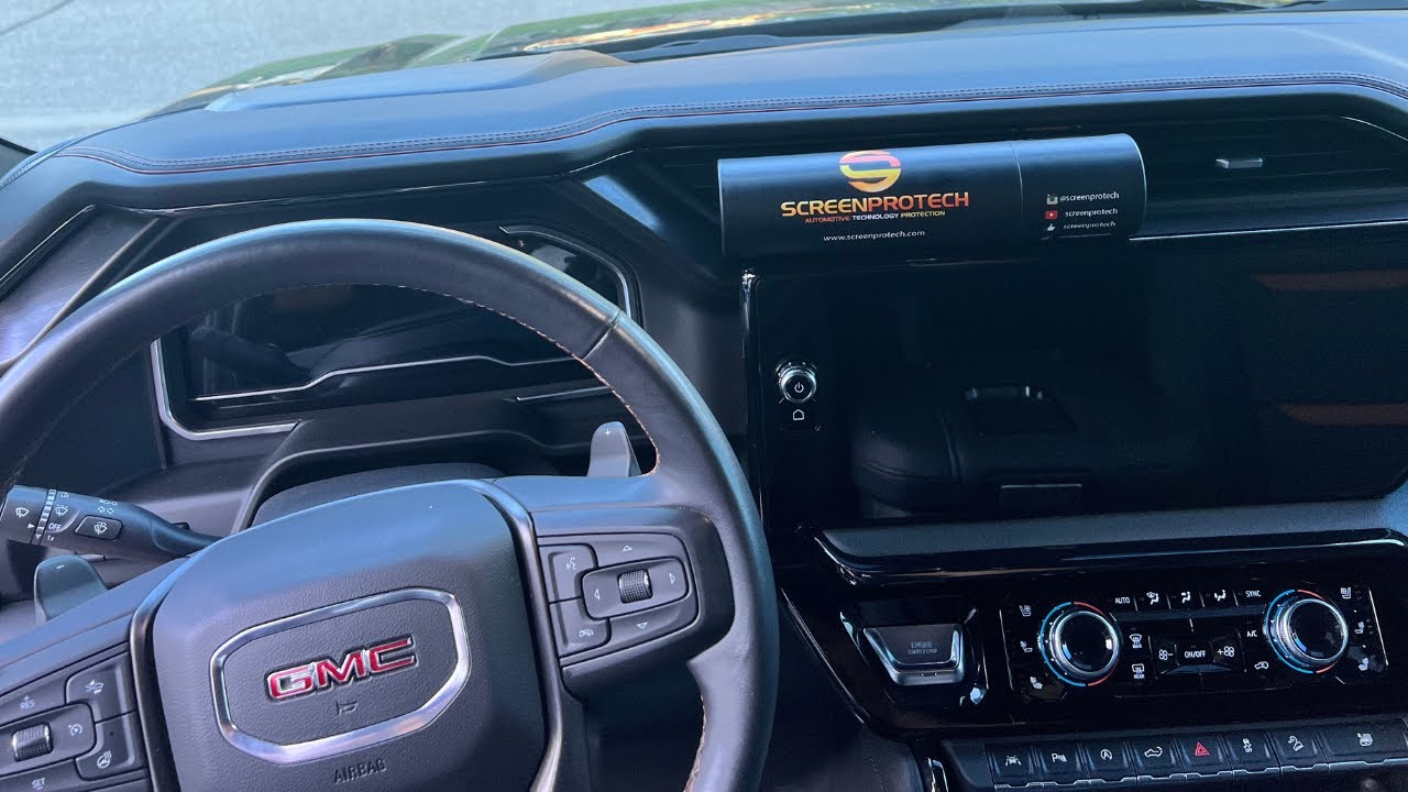 2022 GMC Sierra AT4's Massive Screen Gets a Mod From SCREEN PROTECH!  No Fingerprints or Scratches!