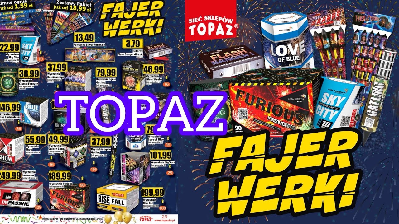 🎆Fajerwerki Z MARKETU TOPAZ SYLWESTER 2025/2026🎇