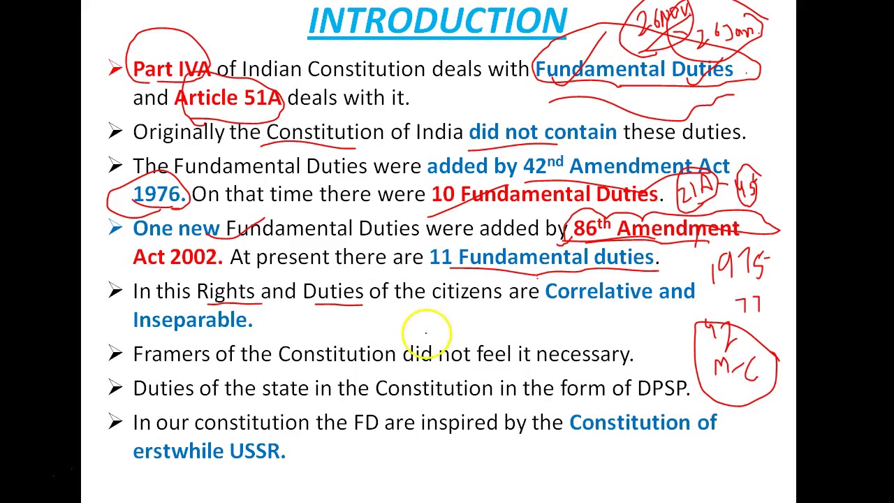 Fundamental Duties, Swaran Singh Committee Recommendations, Verma Committee Observations