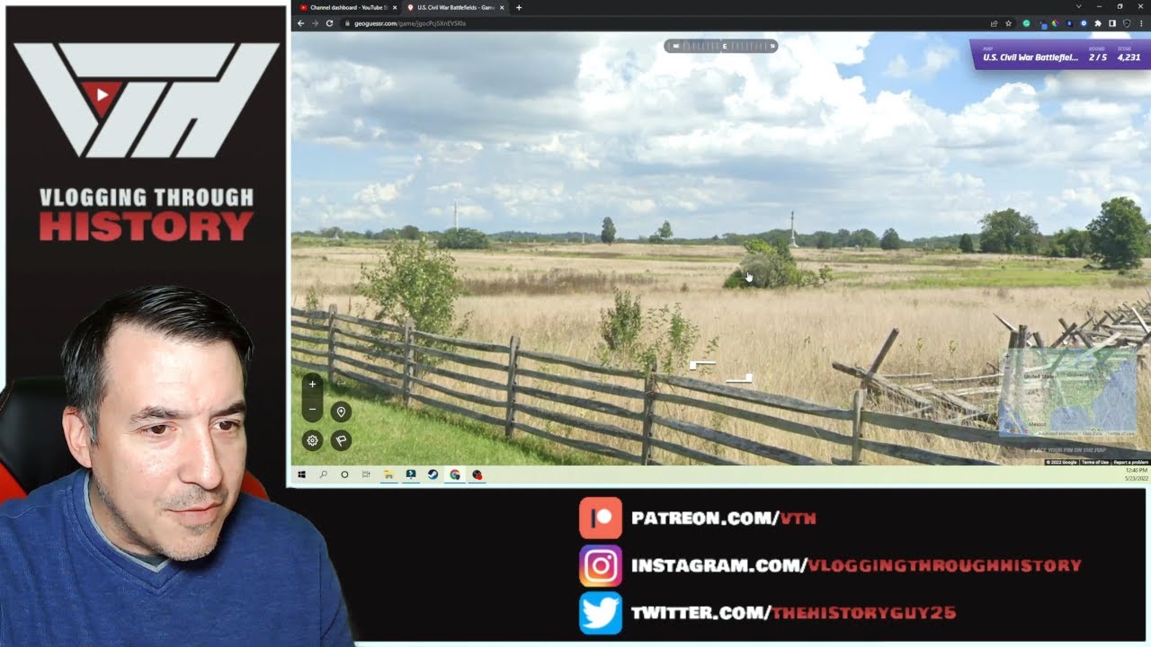 Playing Geoguessr - Civil War Battlefields