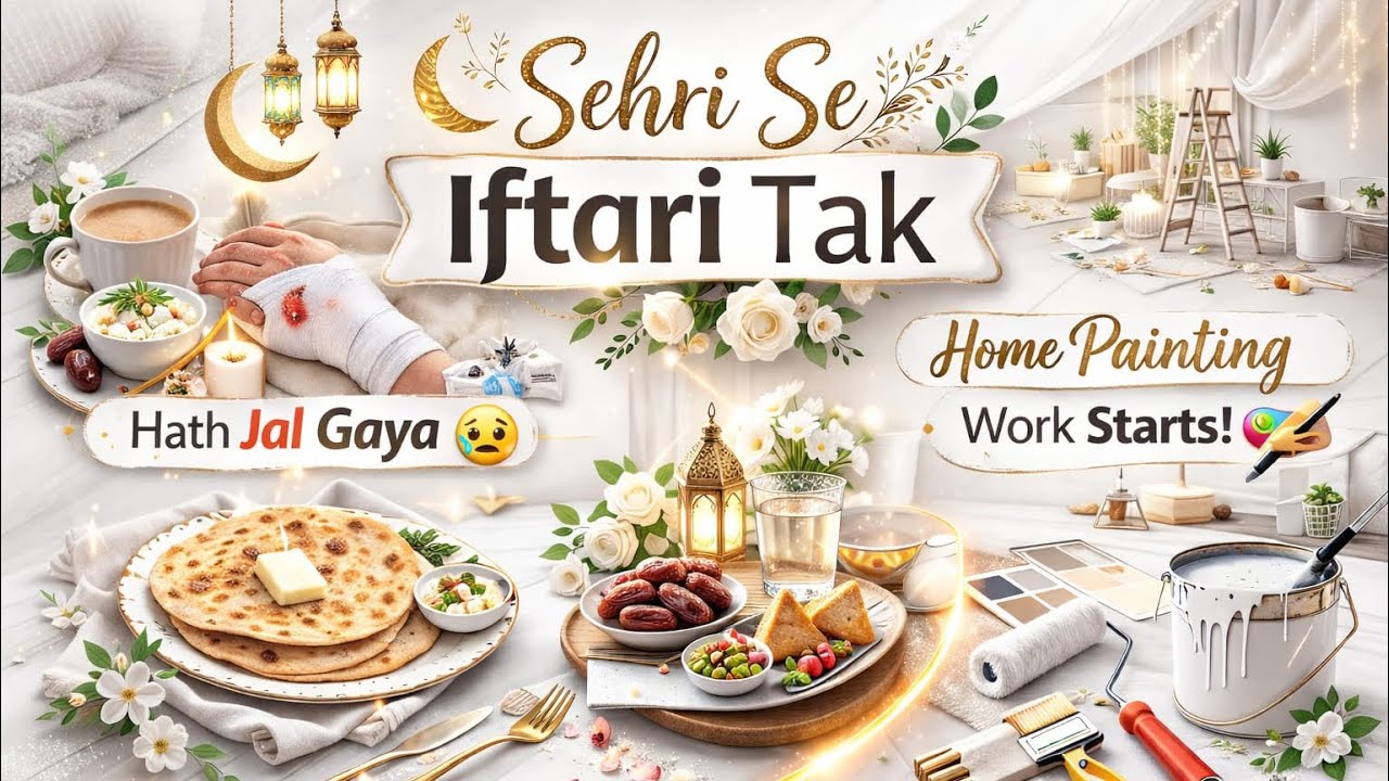 Real Life Ramazan Vlog | Sehri Accident | Iftari Prep & Home Painting ✨ @Maryamgoodlife 