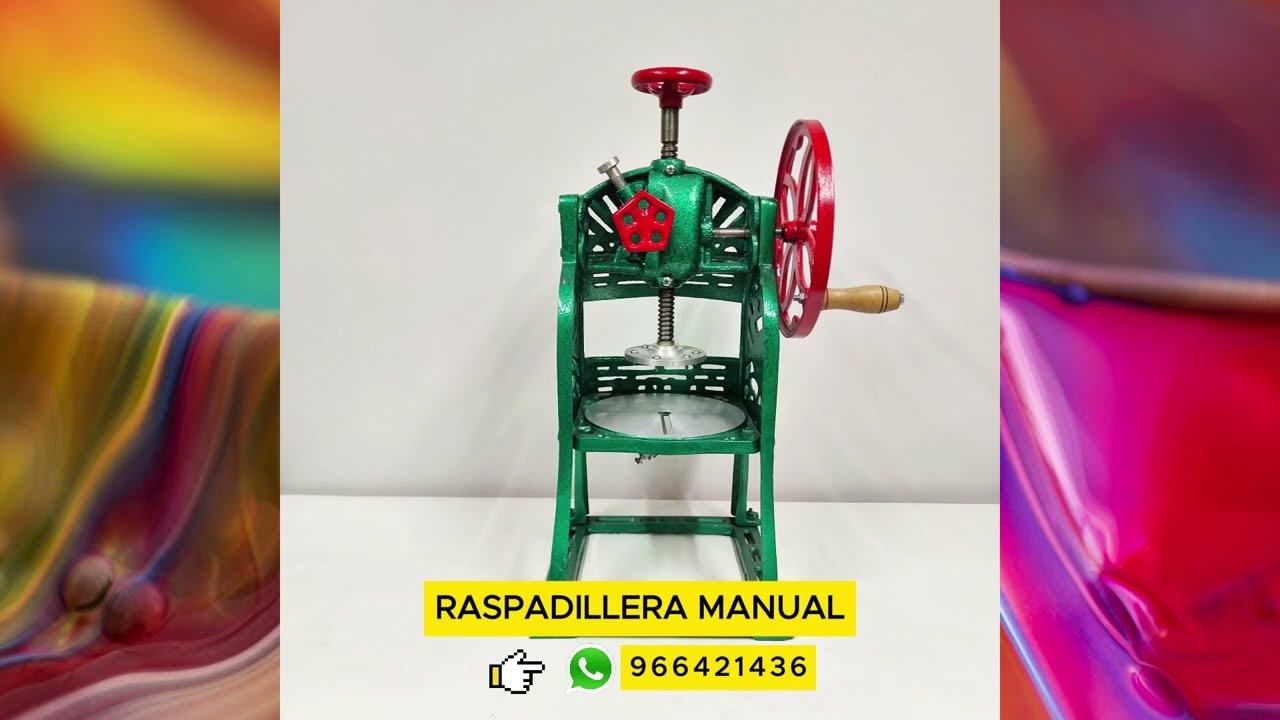 🧊Máquina raspadillera manual con plataforma de aluminio cuchilla de acero raspa hielo estilo nieve