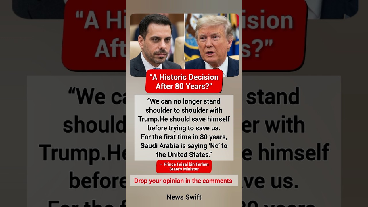After 80 YEARS, Saudi Says NO?