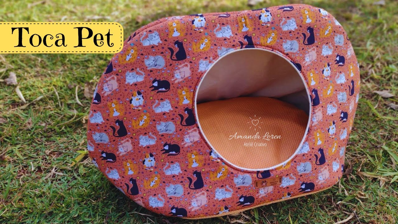 COMO FAZER TOCA PARA GATOS - Toca Pet  Caminha Pet- Caminha de gato - Toca Iglu para gatos