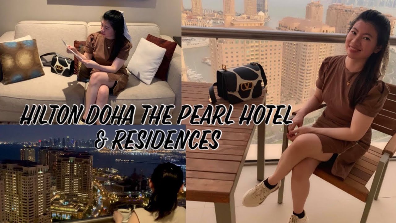 Hilton Doha the Pearl Hotel & Residences 🌻Fireworks Display🌻Hilton Food Mukbang [TRAVEL]