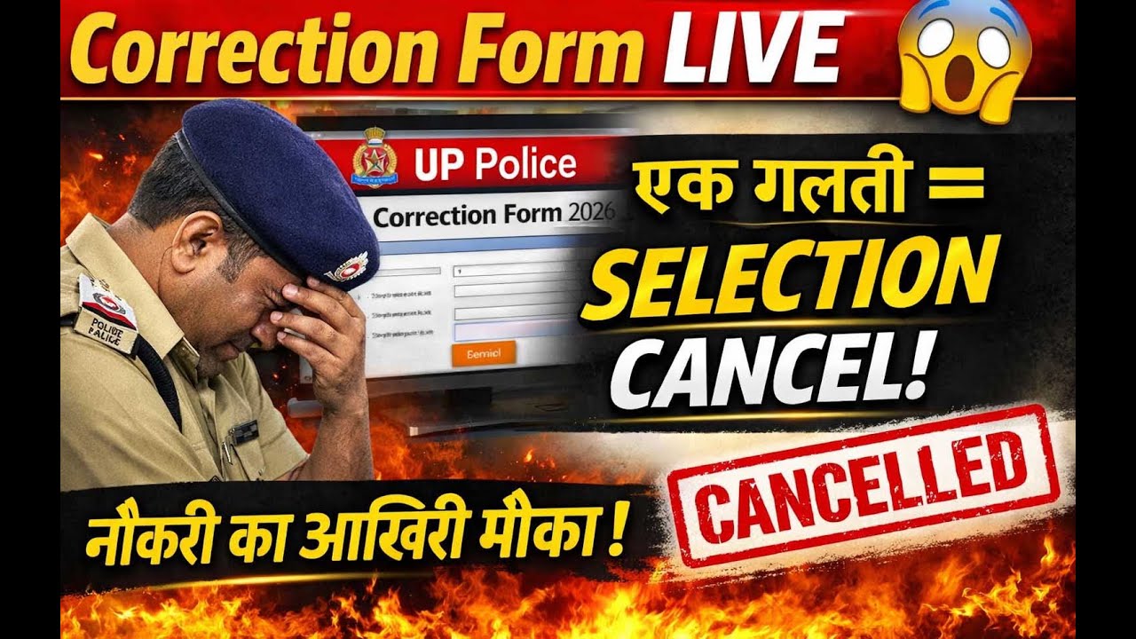 UP Police Computer Operator Grade A Correction Form 2026 गलती सुधारने का आख़िरी मौका |Vacancy Update