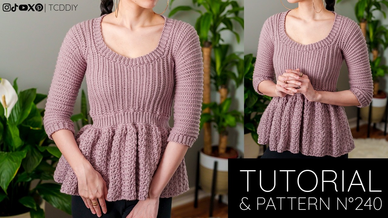 How to Crochet a Peplum Top | Pattern & Tutorial DIY