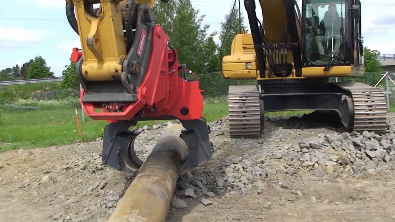 MOVAX Side grip installing tubular piles