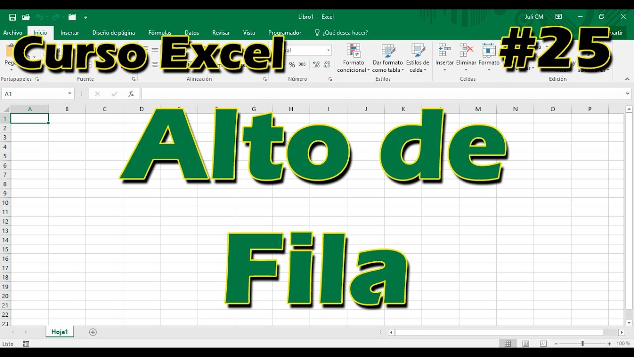 CURSO EXCEL [25] ► Alto de fila 📏🚥 - 2024