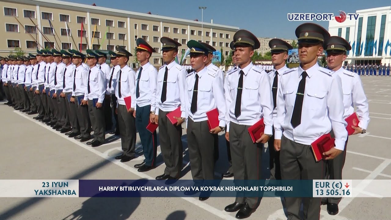 HARBIY BITIRUVCHILARGA DIPLOM VA KO‘KRAK NISHONLARI TOPSHIRILDI