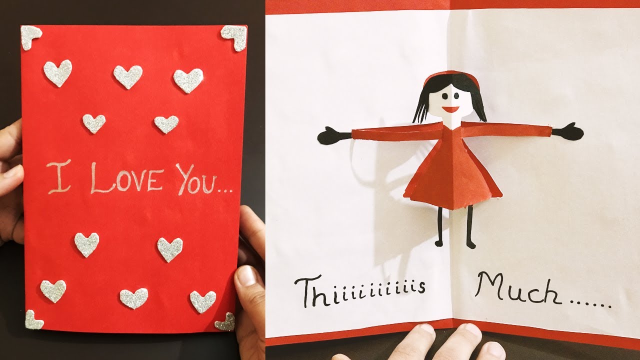 DIY Doll Pop Up Card | Unique Valentines Greeting Card | DIY Crafts