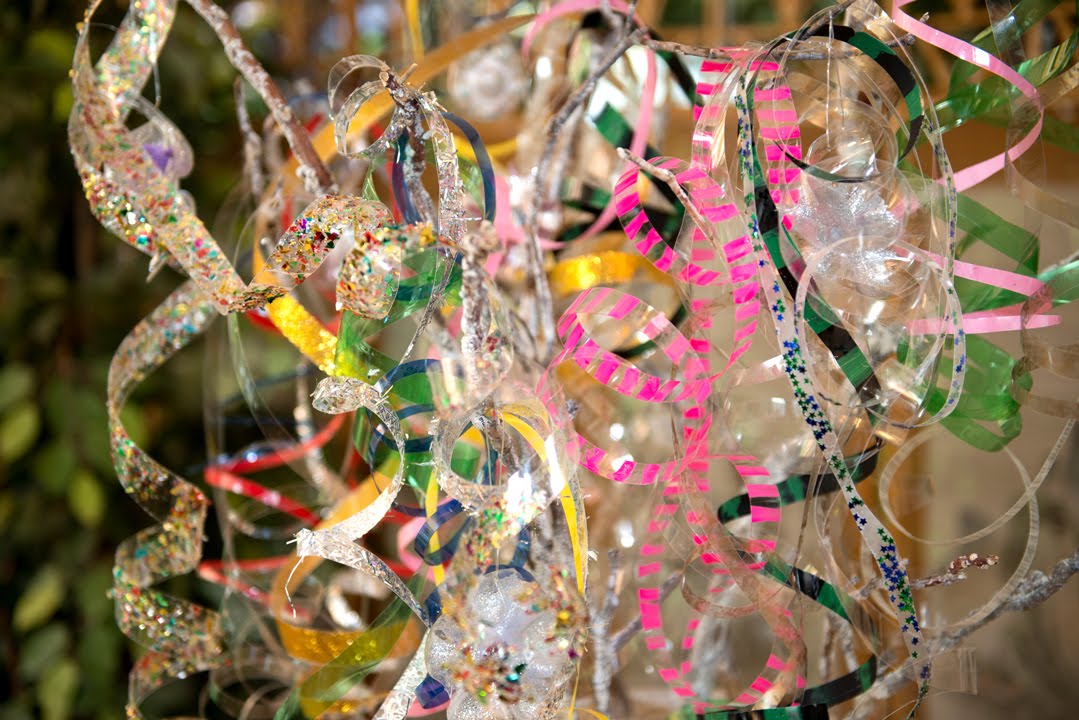 Adorno Colgante Espiral de Botellas PET Recicladas