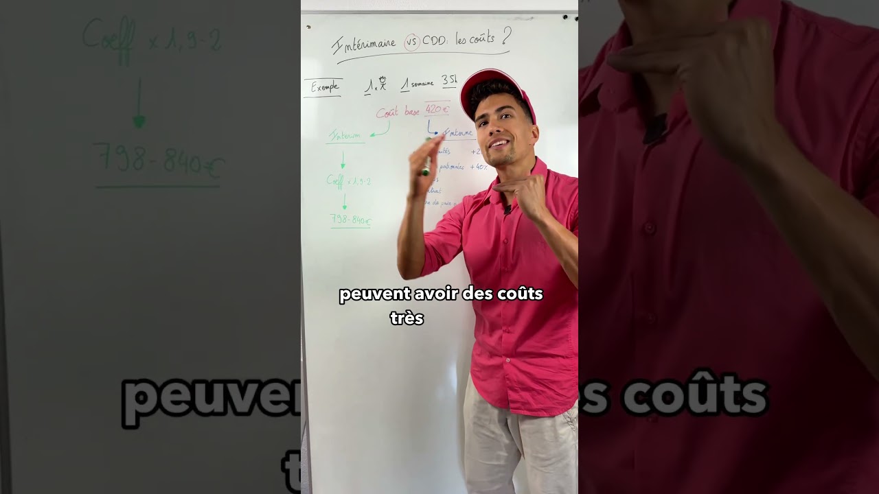 Interim vs CDD : comparaison des co&ucirc;ts ? #interim #cdd #recrutement