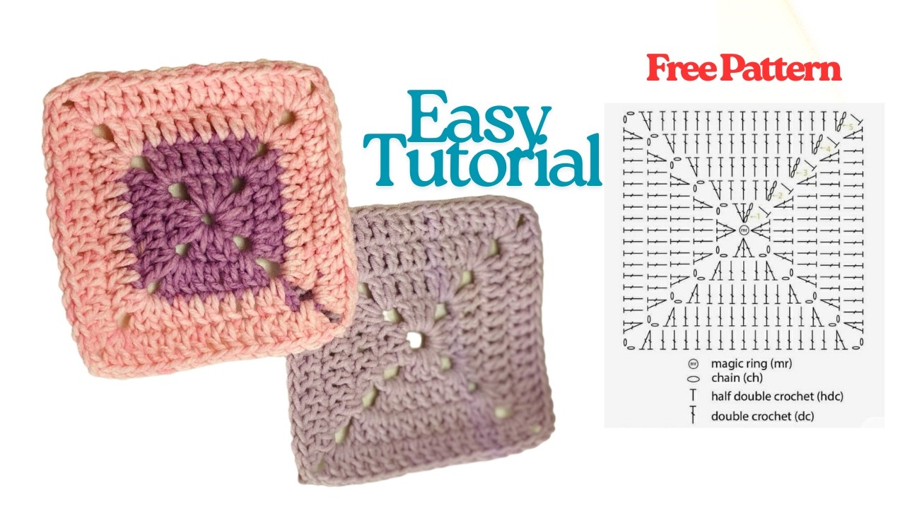 How to Crochet Granny square for Absolute Beginner