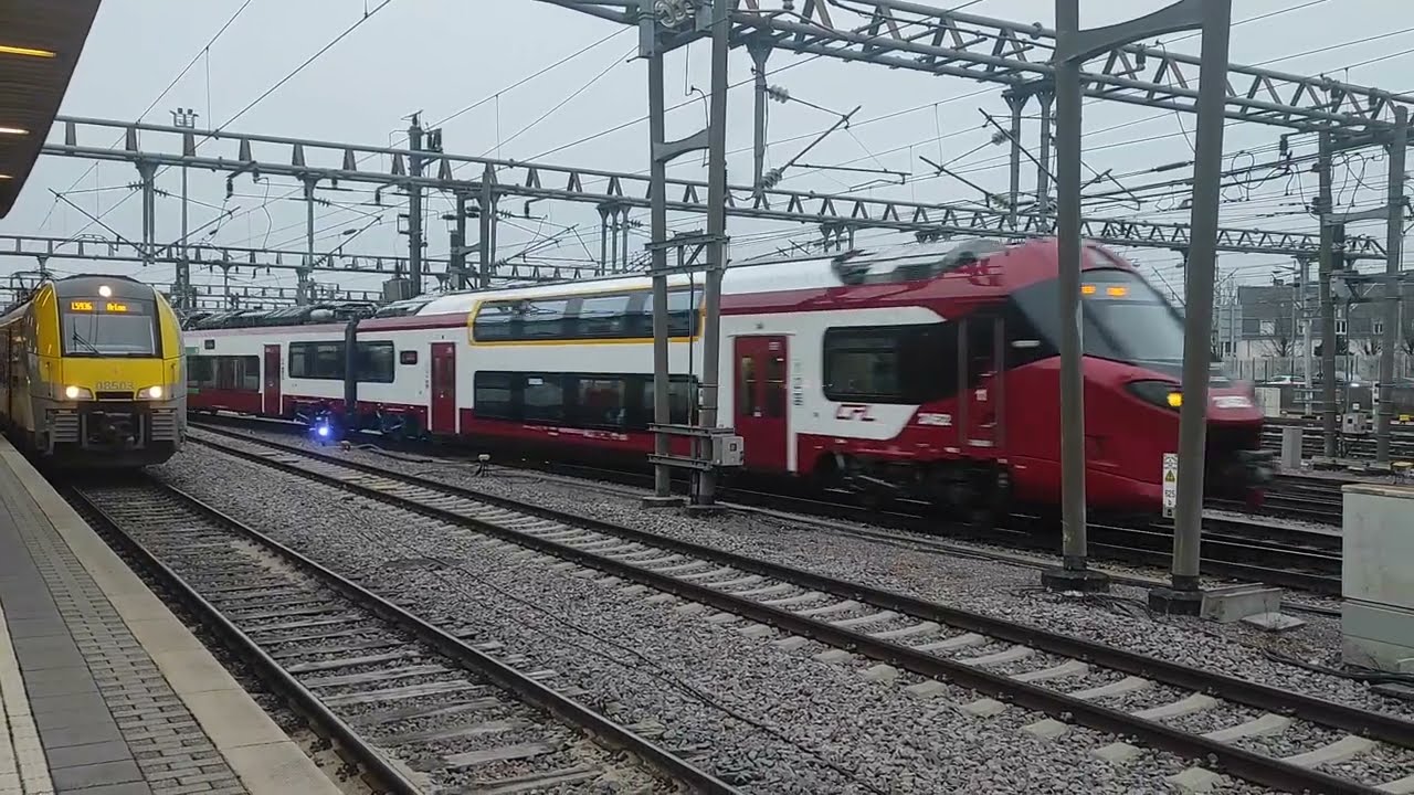 CFL 2452 leaving Luxembourg with regional train to Athus
