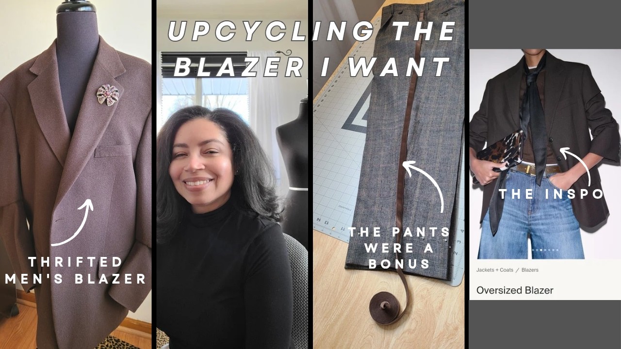Thrifting and upcycling to get the look I want!  For much less money!