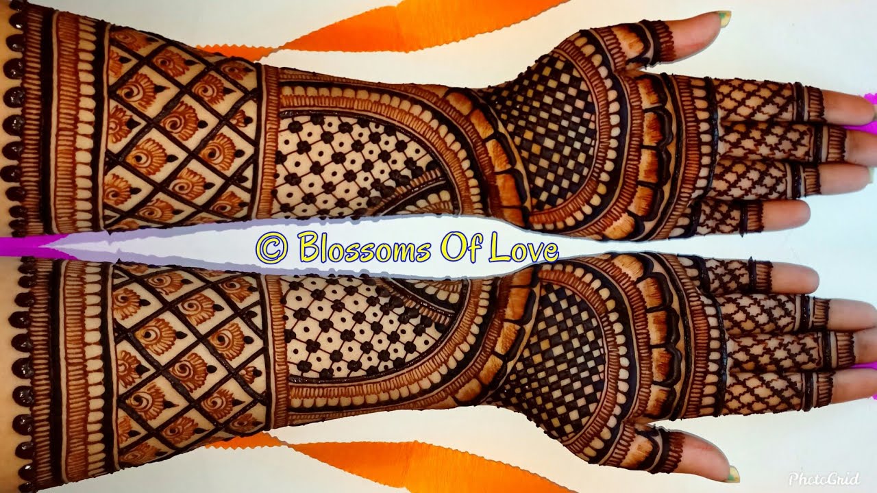 Easy Wedding Mehndi Design | Dulhan/Engagement Mehendi Design | Full hand Dulhan mehndi
