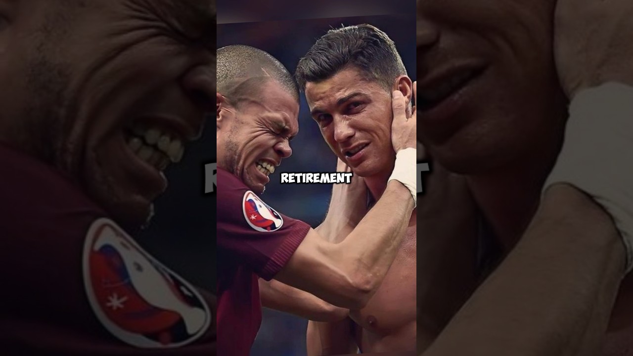 Ronaldo got emotional after Pepe retired 😔#pepe #ronaldo