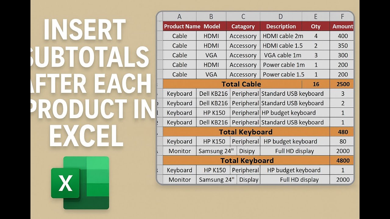 Master Excel Subtotals in Under 5 Minutes | Technical Host
