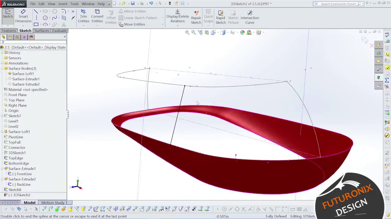 Solidworks  Boundary surface feature