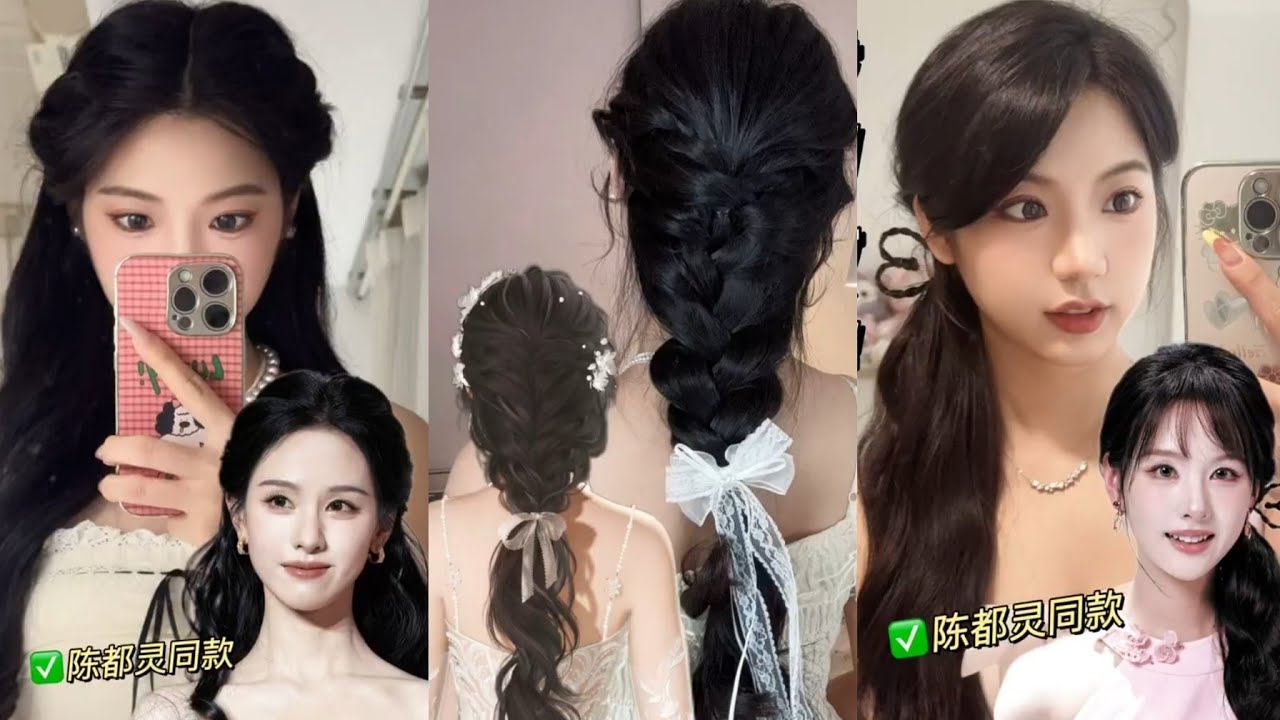 Super Easy & Cute Hairstyles Tutorials Korean Style for Girls 🐰