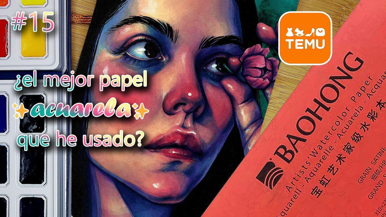 Usando el papel acuarela BAOHONG por primera vez • 28 días de acuarela #15